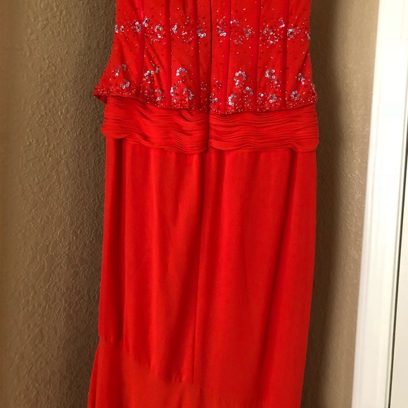 Aviana Red Party Dress - Picture 7 of 8